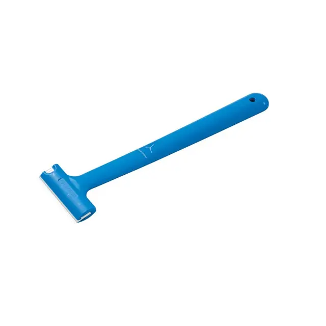 Glasskraber med lang skaft, 30cm, blå, m/ plastbeskyttelse, Eldorado Handy 300, (1 stk.)