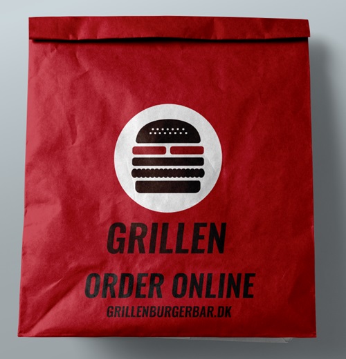 Grillen NY, papirspose, 80 GSM, Rød, (250 stk.)