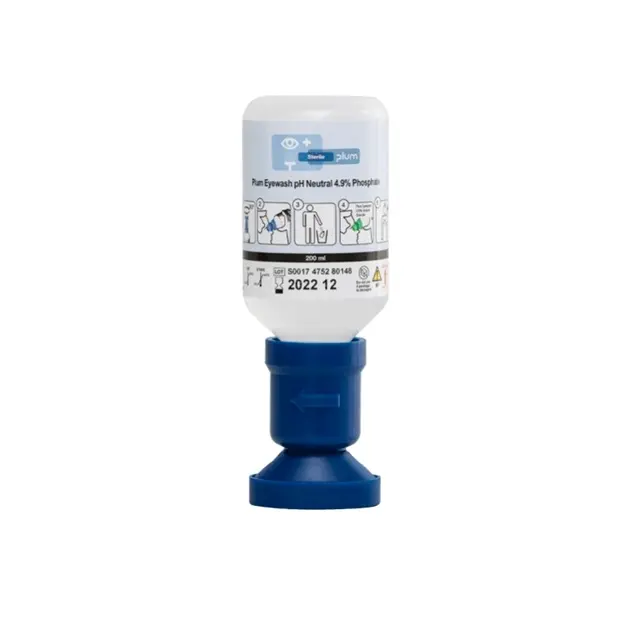 Øjenskyl med øjenkop, 200 ml, pH neutral, Plum Safety, 4752, (1 stk.)