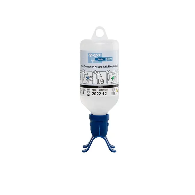 pH-neutral øjenskyllevæske, med DUO, 500 ml, Plum Safety 4801, (1 stk.)