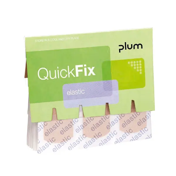 Elastiske tekstilplastre, QuickFix refill, Plum Safety, 5512, (pk á 45 stk.)