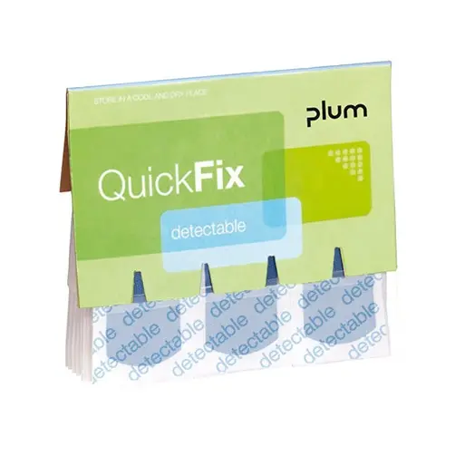 [43400] Blå detekterbare plastre, QuickFix refill, Plum Safety, 5513, (pk á 45 stk.)