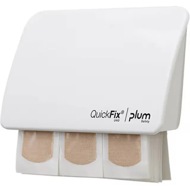 [43405] Plasterdispenser m/ 45 stk elastiske tekstilplastre, QuickFix UNO, hvid, Plum Safety, 5532, (1 stk.)