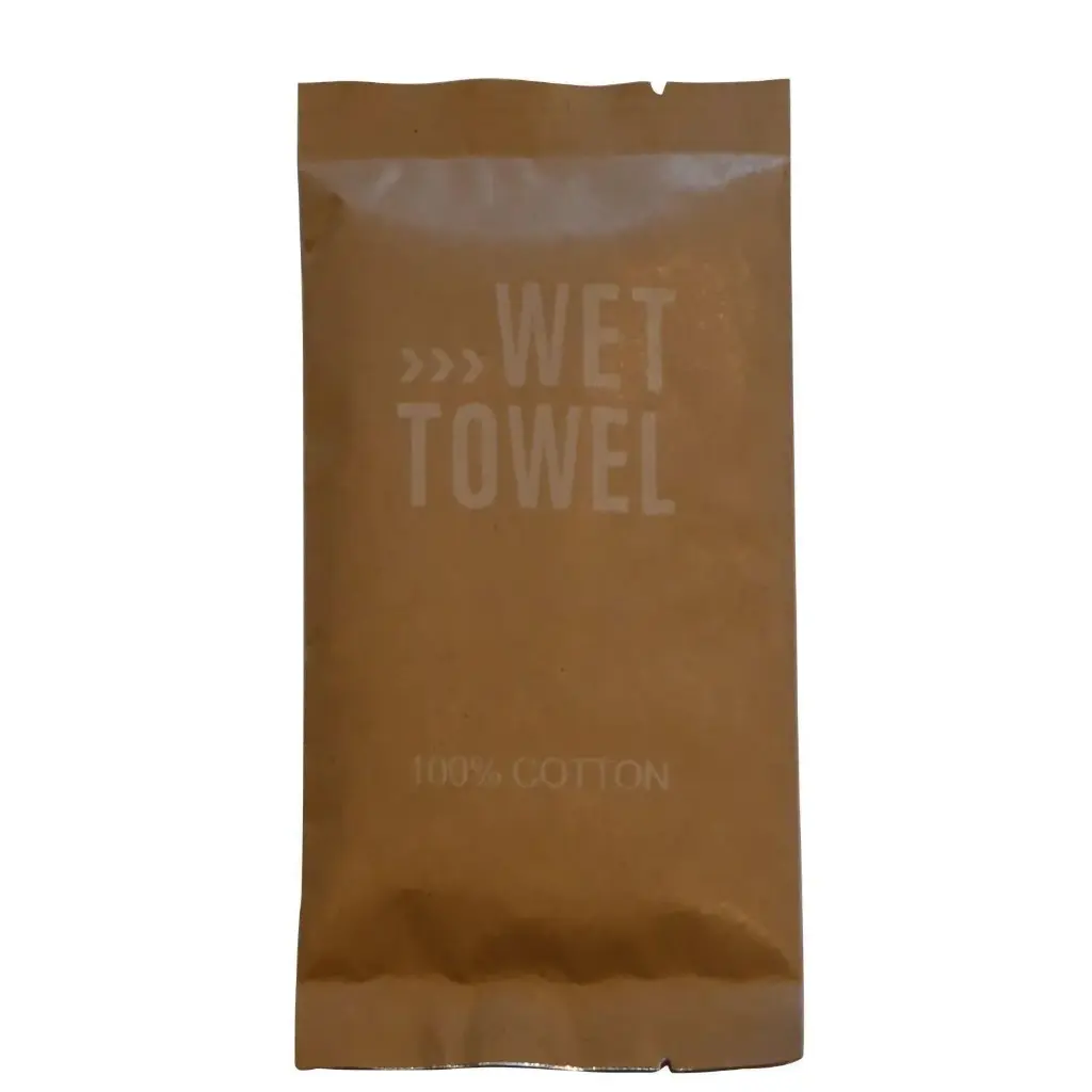 [43435] Vådserviet, Pure, "Wet Towel", brun, 100% bomuld (480 stk.)
