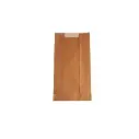 Brødpose med rude, 14/3x31cm, 6cm, Rude, PE-belagt, Brun, (250 stk.)