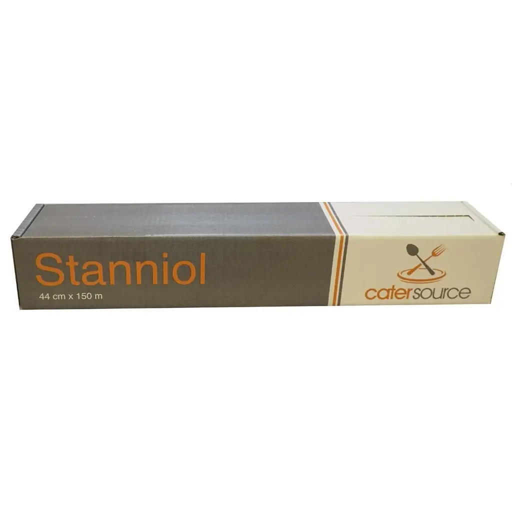 [43460] Stanniol/Alufolie, 44cmx150m, kraftig, 15 my, i Cut Boks, (6 stk.)