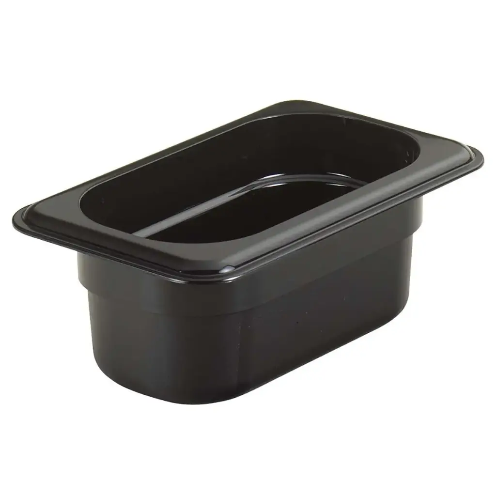 Kantine, Cambro, 1/9GN, 0.57L, 17.6x10.8x6.5cm, Polycarbonat, Sort, (1 stk.)