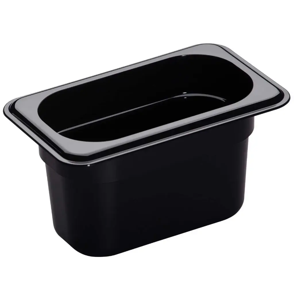 Kantine, Cambro, 1/9GN, 0.85L, 17.6x10.8x10cm, Polycarbonat, Sort, (1 stk.)