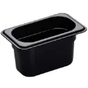 Kantine, Cambro, 1/9GN, 0.85L, 17.6x10.8x10cm, Polycarbonat, Sort, (1 stk.)