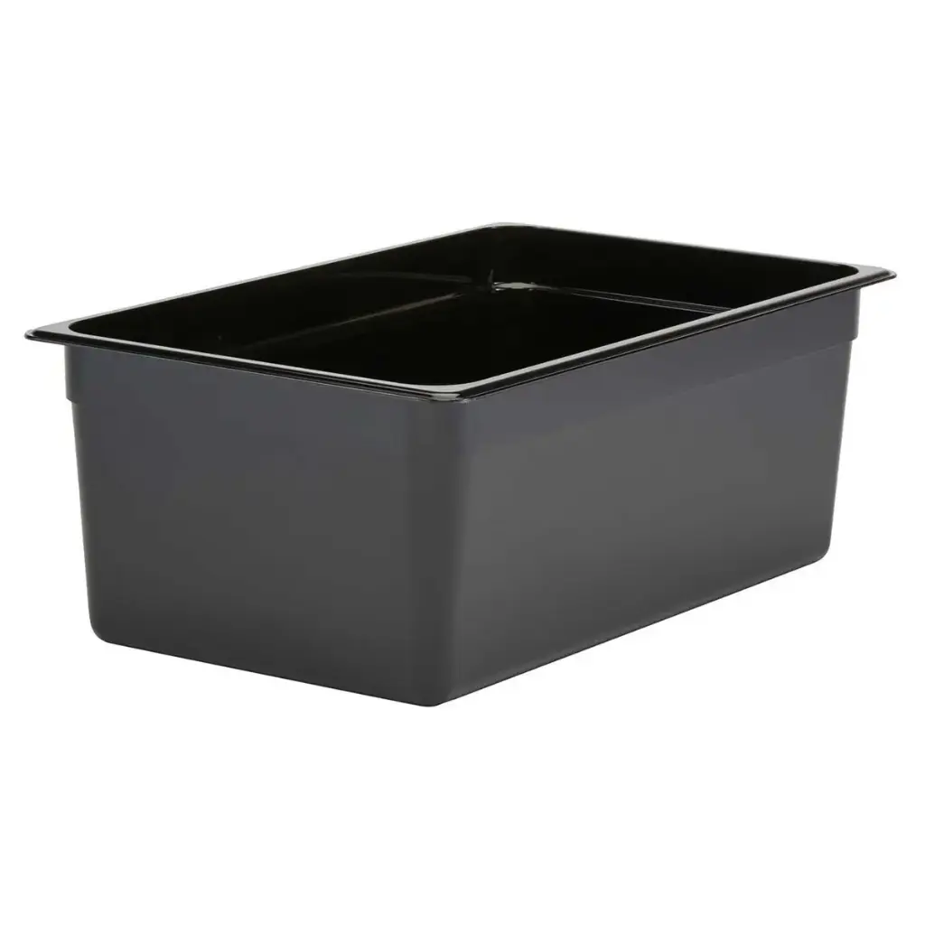 Cambro plastkantine 1/1GN, 25,6L, sort, 53x32,5x20 cm, polycarbonat, (1 stk.)