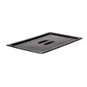 Låg til kantine, med håndtag, Cambro, 1/1GN, Polycarbonat, Sort, (1 stk.)
