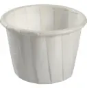Plissébæger, 3cm, Ø4,4cm, 23,5 ml, 30 ml, hvid, papir, 1 oz, (5000 stk.)