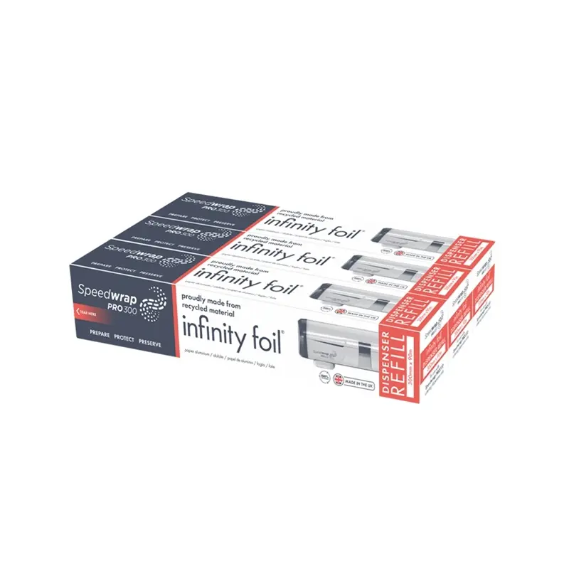 Stanniol/Alufolie, 90m x 45cm, 10my, alu, Speedwrap refill, (3 stk.)