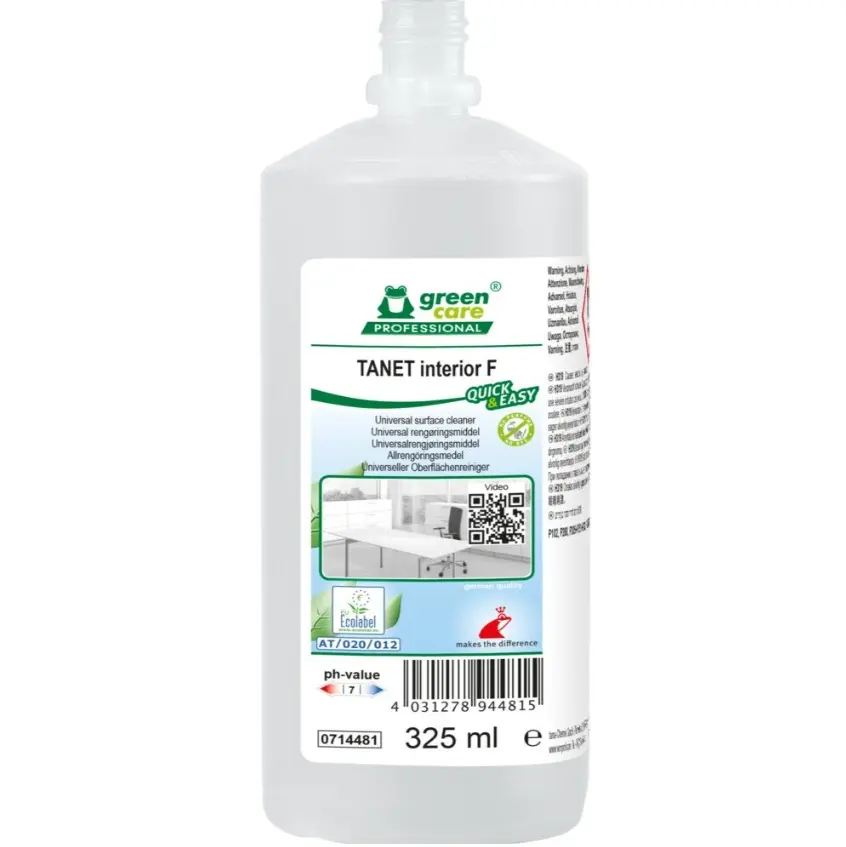 [43629] Universalrengøring, Green Care Professional TANET Interior F, 325 ml, Quick & Easy, uden farve og parfume, (6 stk.)