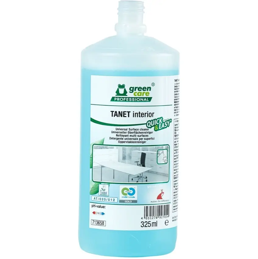 Universalrengøring, Green Care Professional TANET Interior, 325 ml, Quick & Easy, med farve og parfume, (6 stk.)