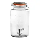Glasdispenser med taphane, t/ saft & juice, Kilner, 5ltr, Ø18,2xH31,5cm, (1 stk.)