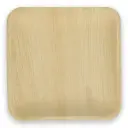 Tallerken i palmeblad, firkantet, L18xB18xH3cm, natur, (100 stk.)