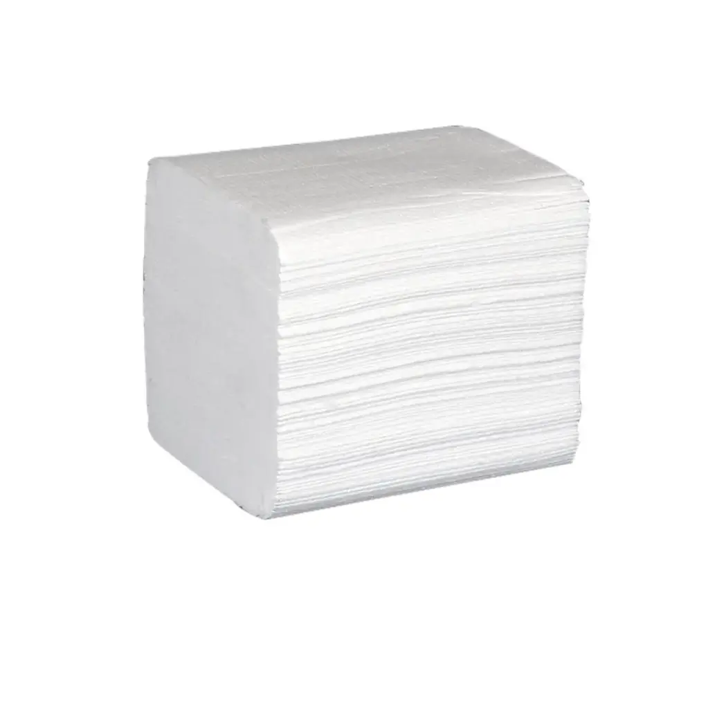 Toiletpapir i ark, 2-lags, 21x11,5cm, hvid, nyfiber, (8000 ark)