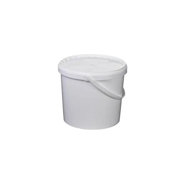 Plastspand m/ hank, hvid, PP, 3L, ø19.9x15.5cm, (25 stk.)