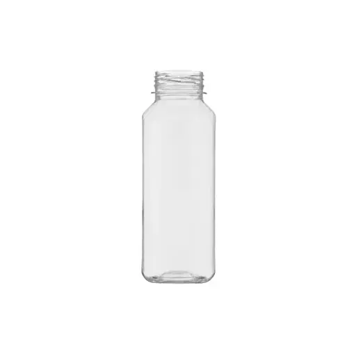 PET flaske, 330ml, klar, med semi-applied sort låg, (170 stk.)