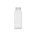 PET flaske, 330ml, klar, med semi-applied sort låg, (170 stk.)