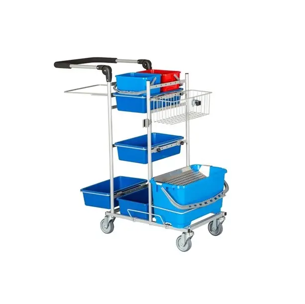Rengøringsvogn, ERGO ERGO Drypsystem m/ 2 spande & 110 ltr. affaldsbeholder, Tina Trolleys, (1 stk.)