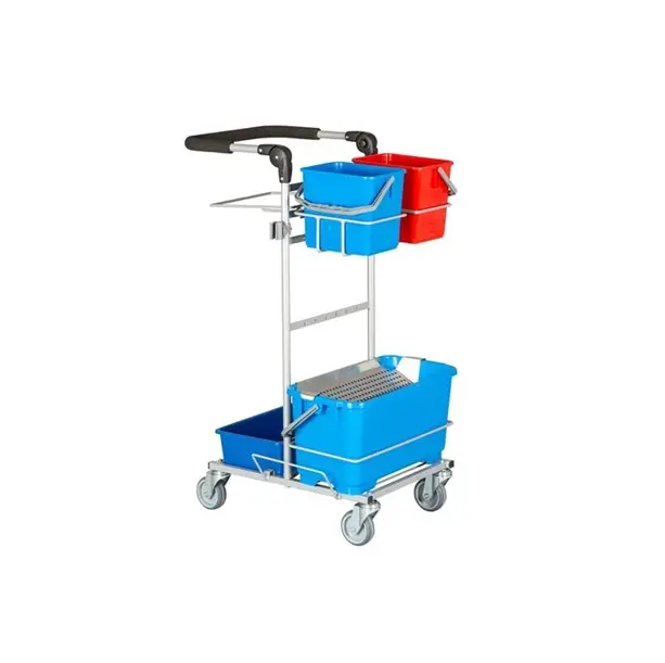 Rengøringsvogn, ERGO drypsystem mini, m/ 4 spande & lille affaldsbeholder, Tina Trolleys, (1 stk.)