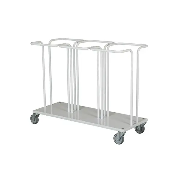 Trippelt affaldsstativ m/ bøjle, 110 ltr, hvid, Tina Trolleys, (1 stk.)