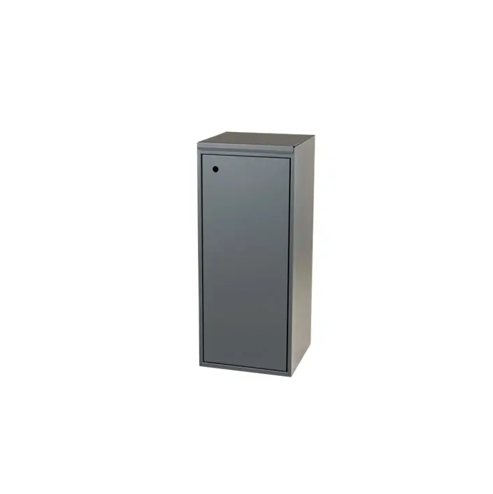 Affaldsspand m/ softclose lukket låg, 100 ltr, 35x36x86,5cm, grå, Tina Trolleys, (1 stk.)