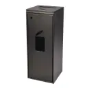 3-delt affaldsspand t/ batteri, flasker & metal, 34,5x34,5x86,5cm, sort, Tina Trolleys, (1 stk.)