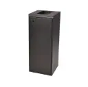 Affaldsspand m/ 2x20 ltr rum, åbent indkast i top og lukket front, 34,5x34,5x86,5cm, sort, Tina Trolleys, (1 stk.)