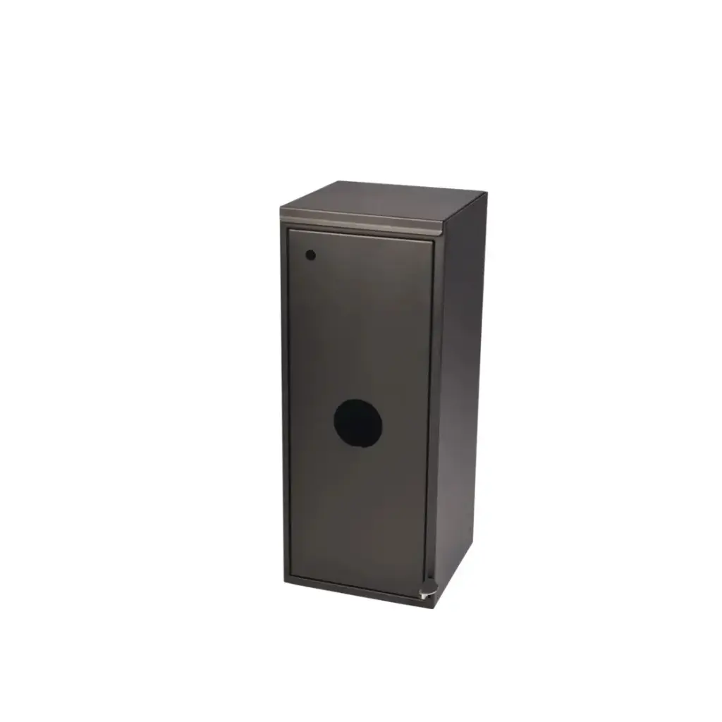 Affaldsspand m/ pedal, 2x20 ltr rum, lukket i top og åben front, 41x35x86,5cm, sort, Tina Trolleys, (1 stk.)