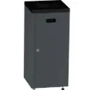 Caro affaldsspand, 90L, koksgrå m/ sort top, 84x38x38cm, (1 stk.)