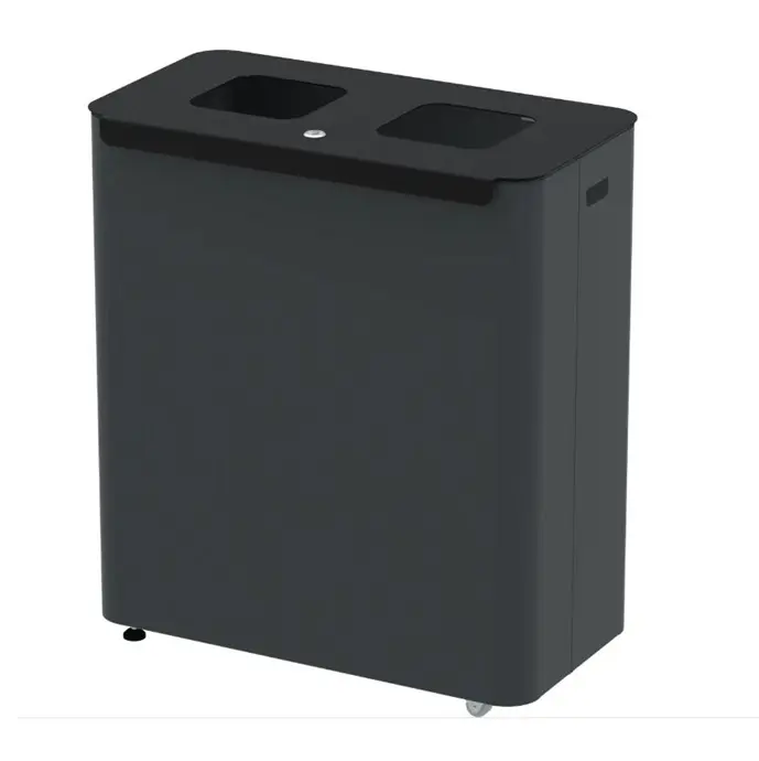 Eco Star affaldsstation m/ 2x60L spande, 70,5x64,5x35,5cm,  (1 stk.)