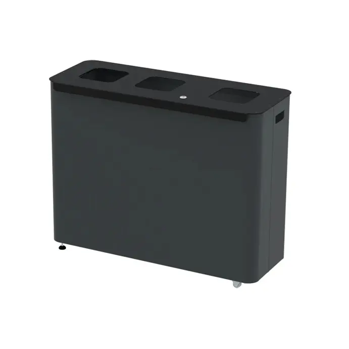 Eco Star affaldsstation m/ 3x60L spande, 70,5x93,5x35,5cm,  (1 stk.)