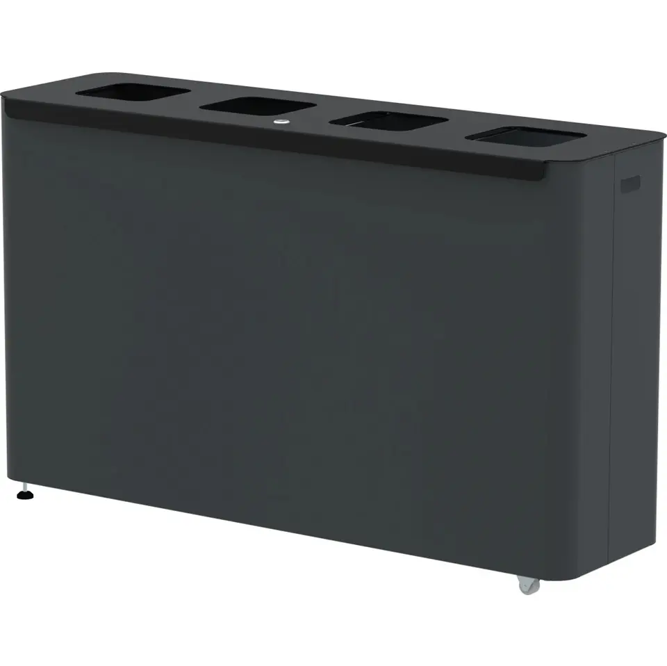Eco Star affaldsstation m/ 4x60L spande, 70,5x120x35,5cm,  (1 stk.)