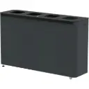 Eco Star affaldsstation m/ 4x60L spande, 70,5x120x35,5cm,  (1 stk.)