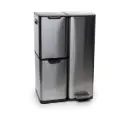 Affaldssystem m/ 3 rum (13, 17 & 30 ltr), softclose, fingertryk afvisende, Baltic, (1 stk.)
