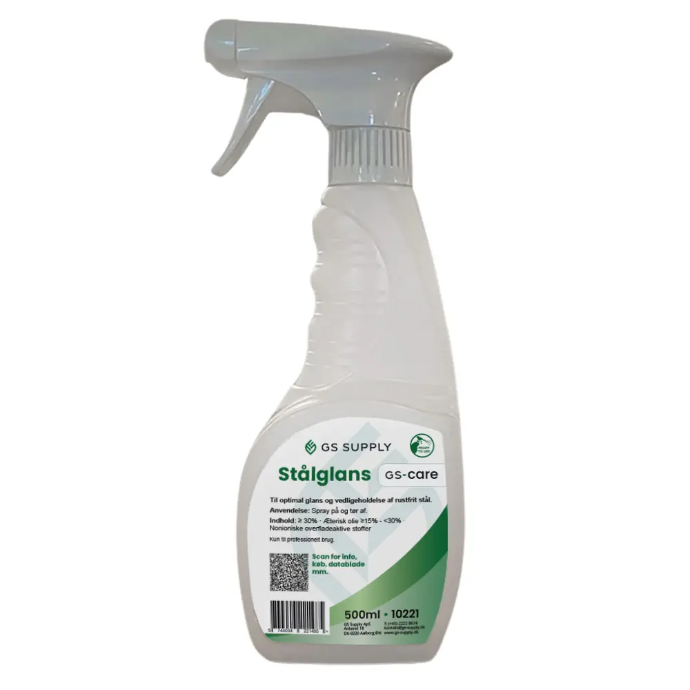 Stålpleje, GS-Care, klar-til-brug, uden farve, 500-ml, (1 stk.)
