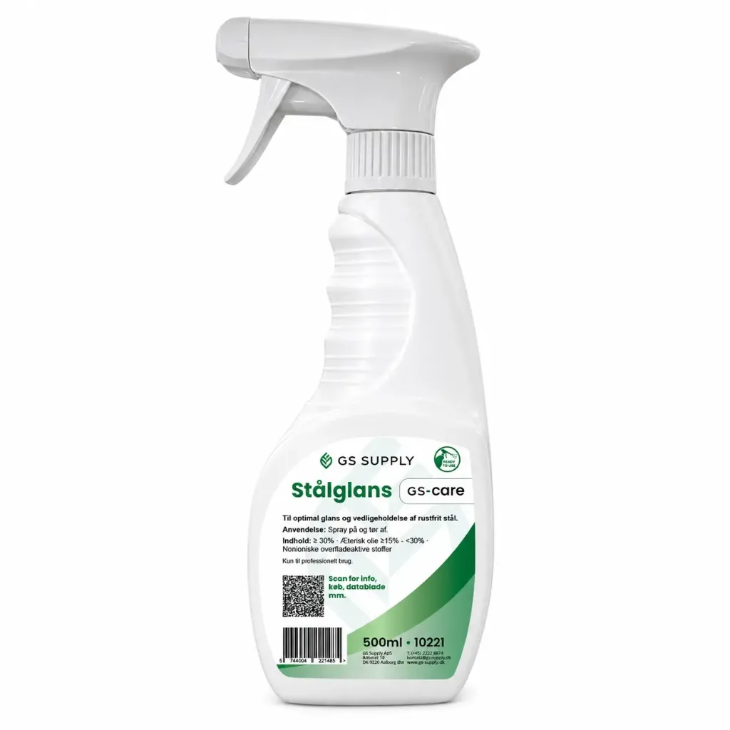 [10221] Stålpleje, GS-Care, klar-til-brug, uden farve, 500-ml, (1 stk.)