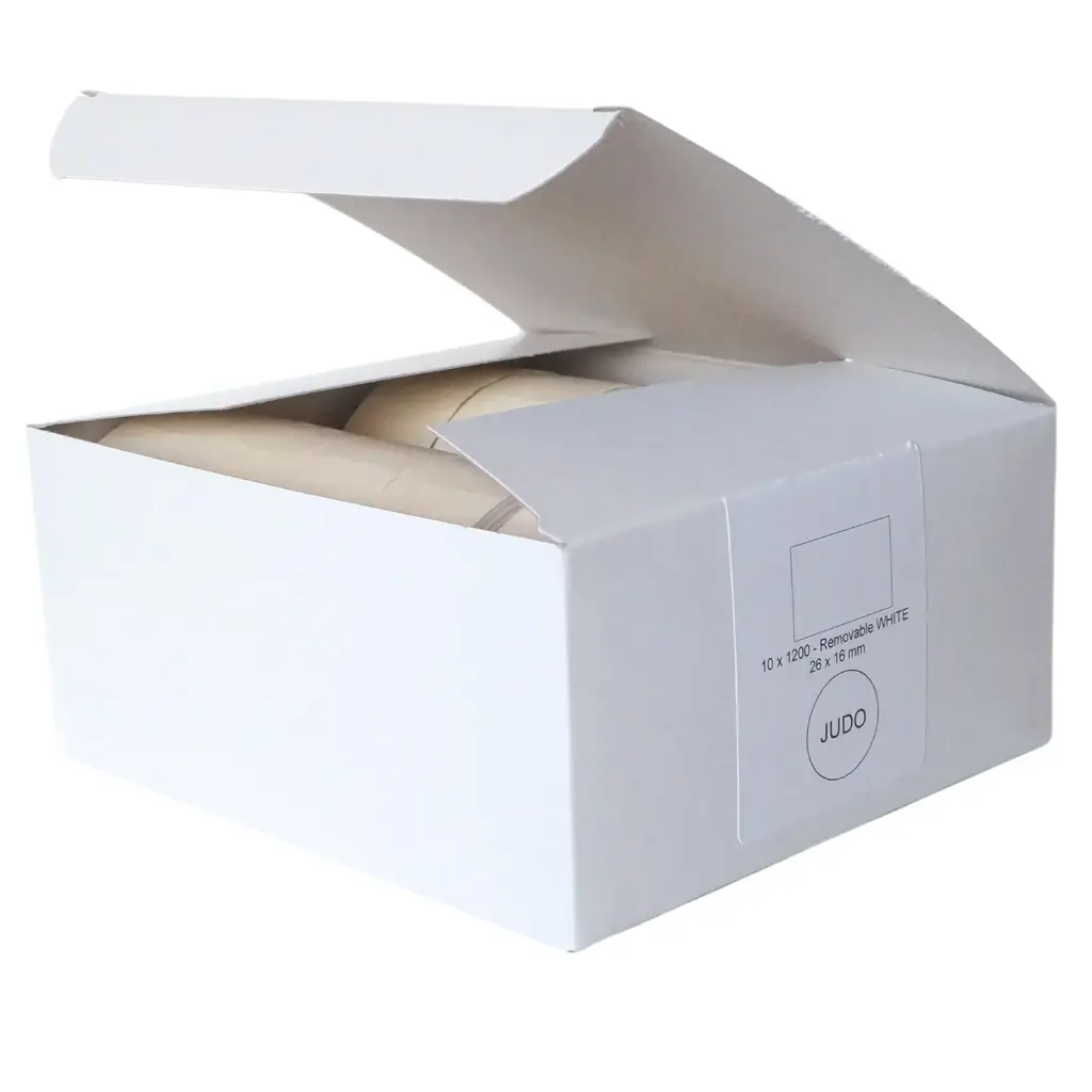 Aftagelige HACCP labels t/ JUDO håndlabeler, 10 x 1200 stk, 2,6x1,6cm, LabelFresh, (1 pk.)
