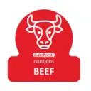 HACCP labels - allergenmærkning, okse, 3x3 cm, LabelFresh, (pk á 500 stk.)