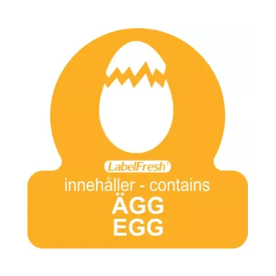 [44364] HACCP labels - allergenmærkning, æg, 3x3 cm, LabelFresh, (pk á 500 stk.)