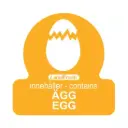 HACCP labels - allergenmærkning, æg, 3x3 cm, LabelFresh, (pk á 500 stk.)