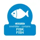 HACCP labels - allergenmærkning, fisk, 3x3 cm, LabelFresh, (pk á 500 stk.)