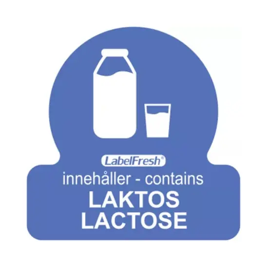 HACCP labels - allergenmærkning, laktose, 3x3 cm, LabelFresh, (pk á 500 stk.)