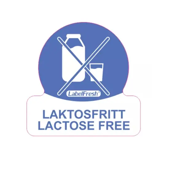 HACCP labels - allergenmærkning, laktosefri, 3x3 cm, LabelFresh, (pk á 500 stk.)