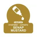 HACCP labels - allergenmærkning, sennep, 3x3 cm, LabelFresh, (pk á 500 stk.)