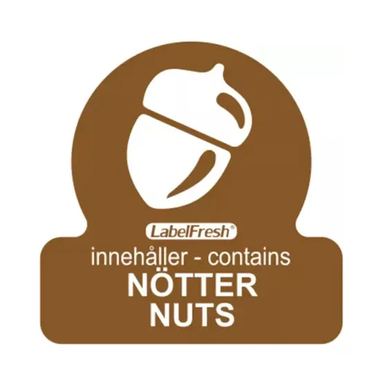 [44376] HACCP labels - allergenmærkning, nødder, 3x3 cm, LabelFresh, (pk á 500 stk.)