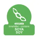 HACCP labels - allergenmærkning, soja, 3x3 cm, LabelFresh, (pk á 500 stk.)